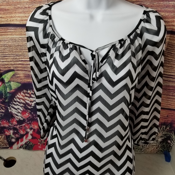 Ana, Black  and white , women blouse,  size P/S. - Picture 6 of 6